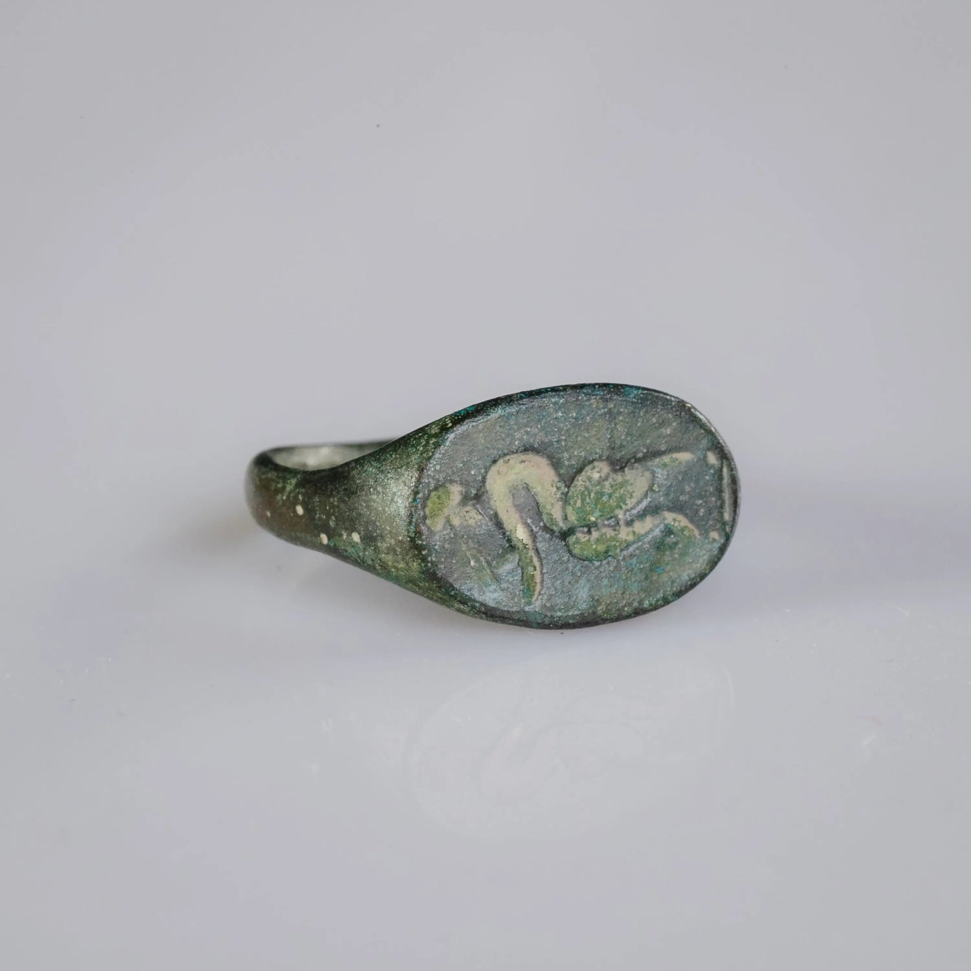 ‘Sylvanus’ – Roman Bronze Ring with Engraved Faun (1st–3rd Century AD) EU 50.5 / US 5.5 Aurora Antiqua