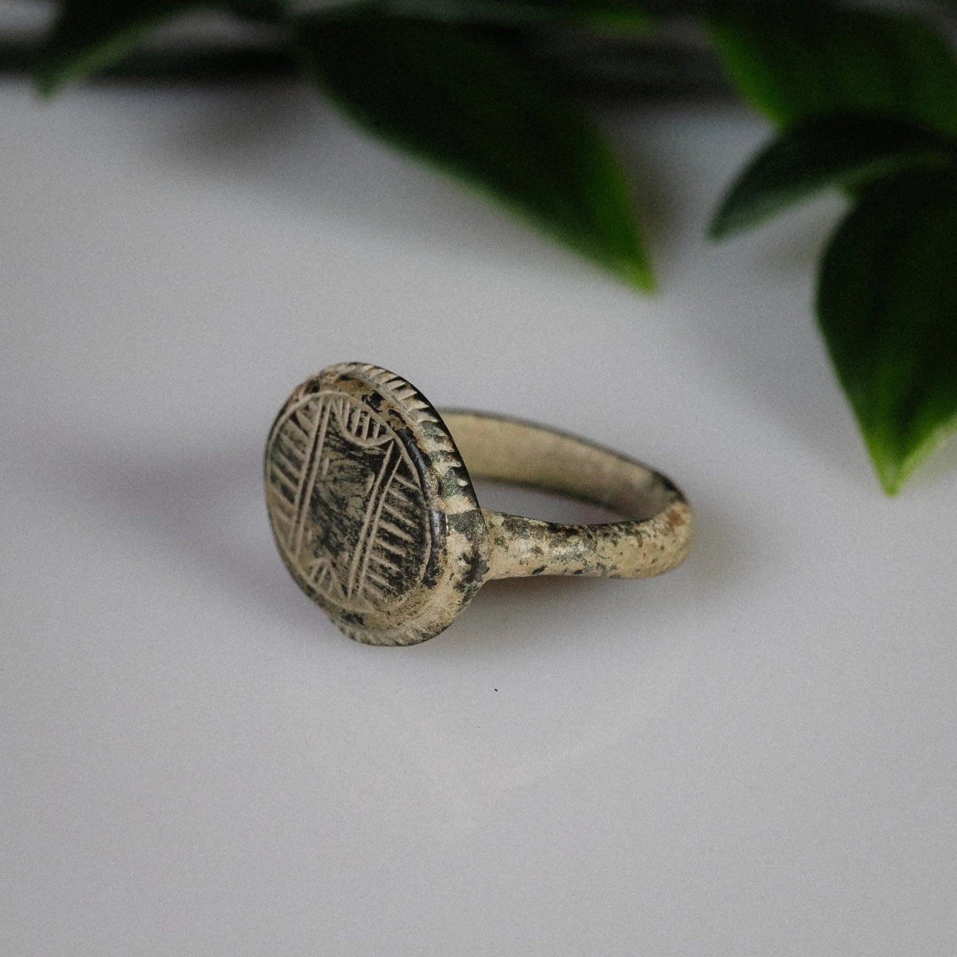 'Aegis' - Early Medieval Bronze Ring  (9th–12th C. CE) EU 51 / US 6 Aurora Antiqua