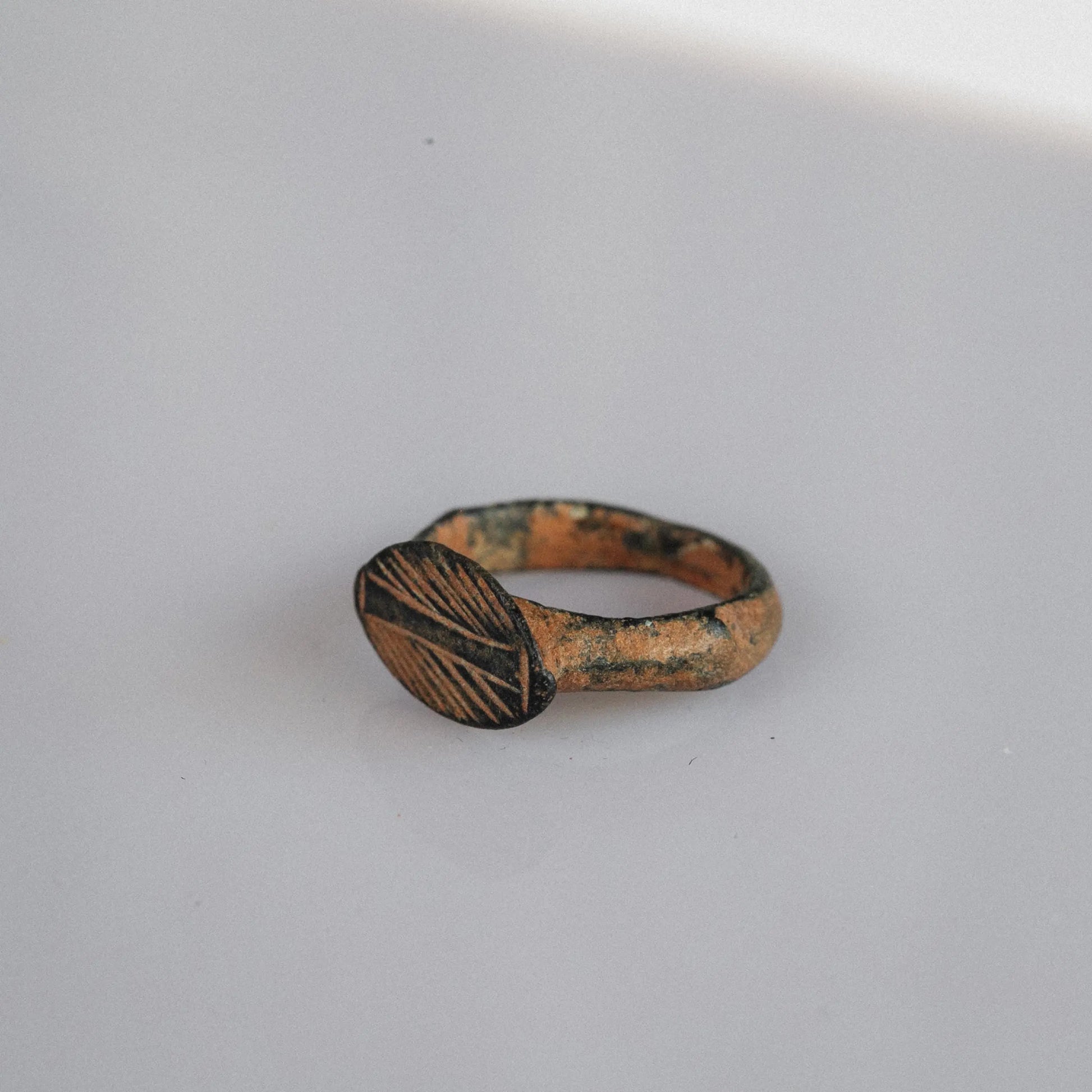 'Symmetria' -Late Roman Bronze Ring (4th–7th C. CE) EU 48 / US 4.5 Aurora Antiqua