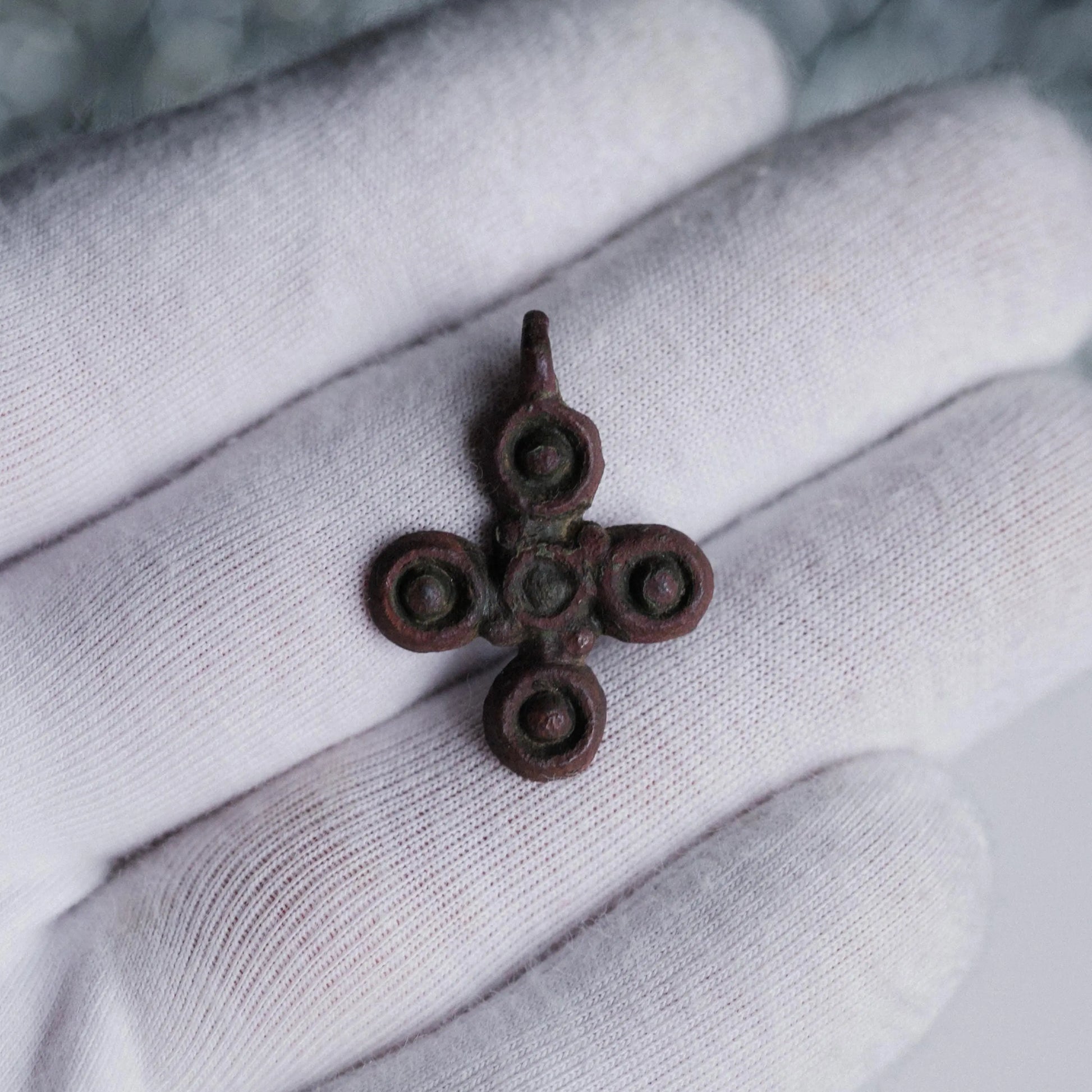 ‘Oculus’ - Medieval Bronze Cross Pendant  (11th–14th C. CE) Aurora Antiqua