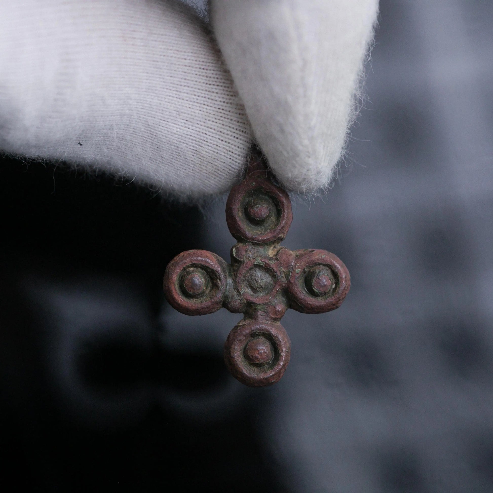 ‘Oculus’ - Medieval Bronze Cross Pendant  (11th–14th C. CE) Aurora Antiqua