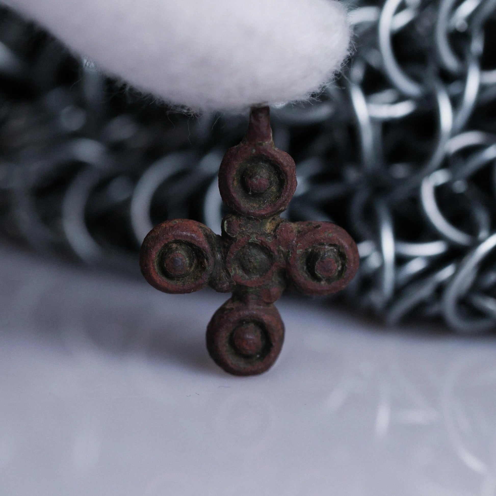 ‘Oculus’ - Medieval Bronze Cross Pendant  (11th–14th C. CE) Aurora Antiqua