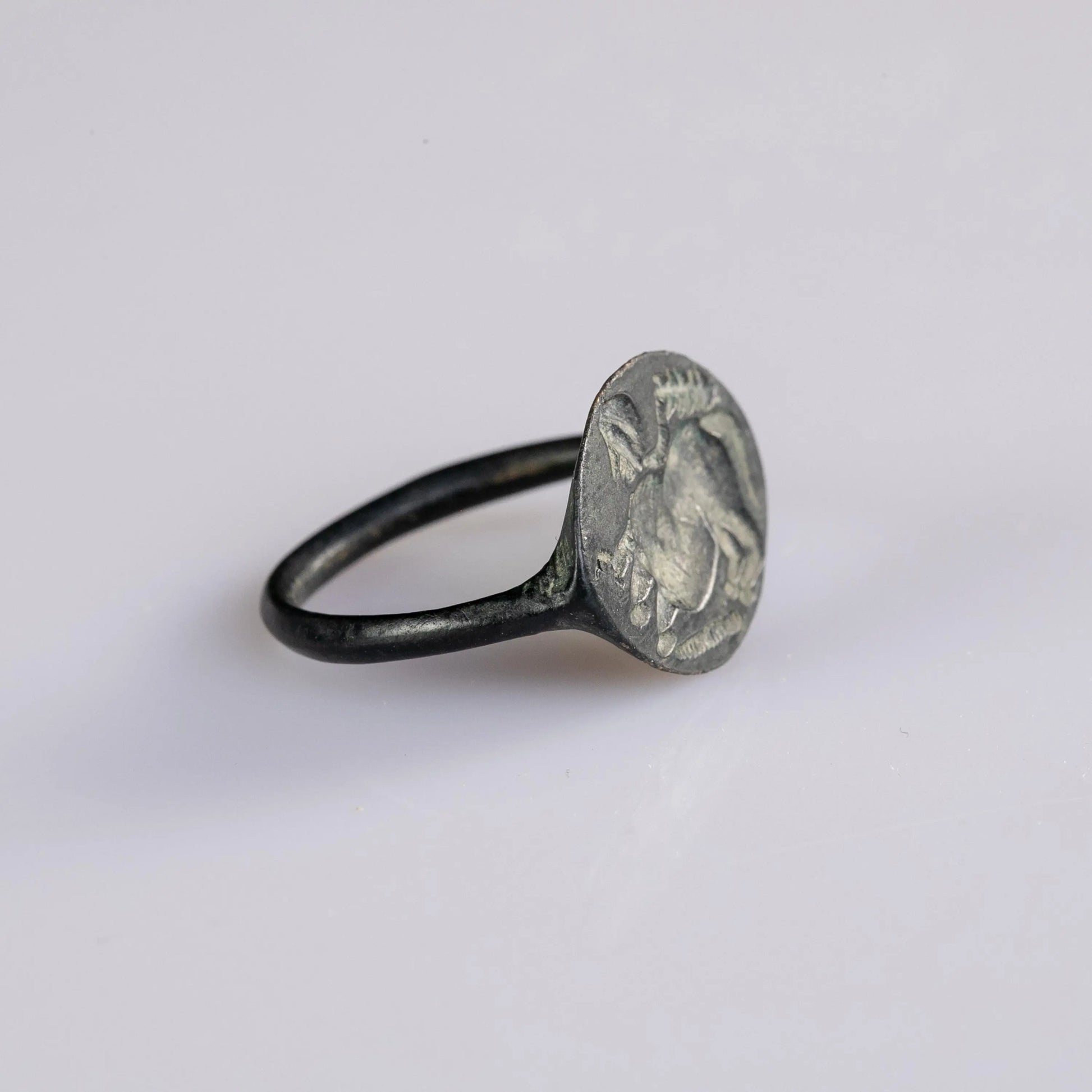 'Chimaron' - Greek Bronze Ring (4th C. BCE) EU 56 / US 7.75 Aurora Antiqua