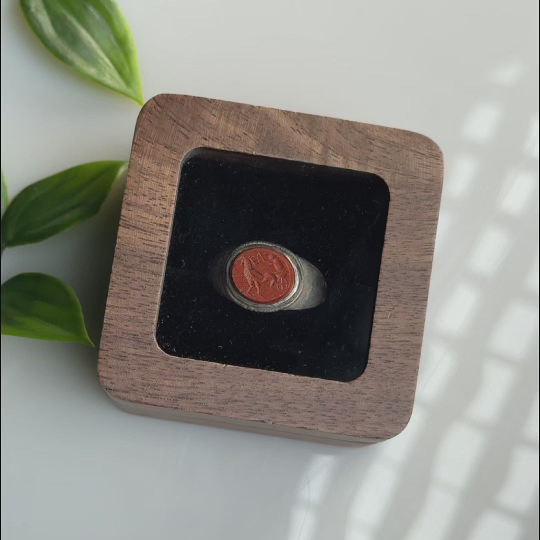 'Auriga' - Roman Silver Intaglio Ring (1st–3rd CE)  EU 57 / US 7.5