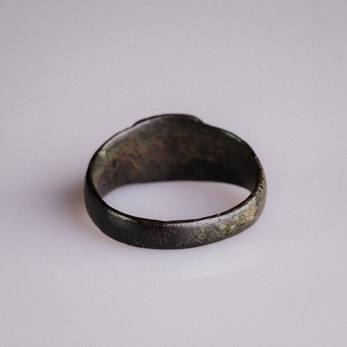 Medieval Bronze Signet Ring 'Eadric' (13th-15th c. AD) EU 61/US 9.75