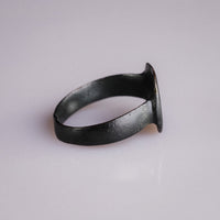 Medieval Bronze Signet Ring with Latin Cross Device – 'Vigil' (11th–15th century AD) — view 3
