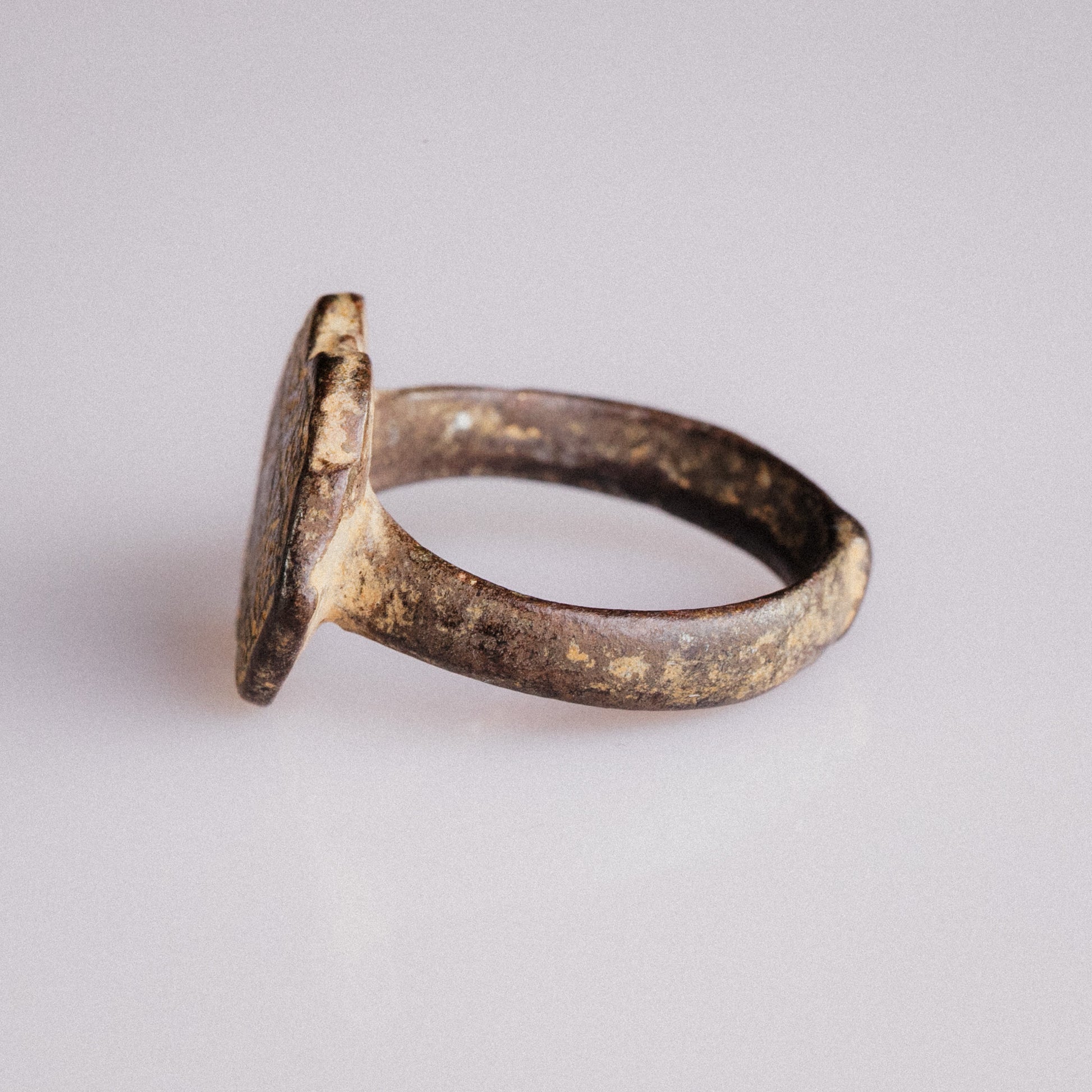 Medieval Bronze Signet Ring – “Adalric” (13th–15th century AD) – EU 56 / US 7.75