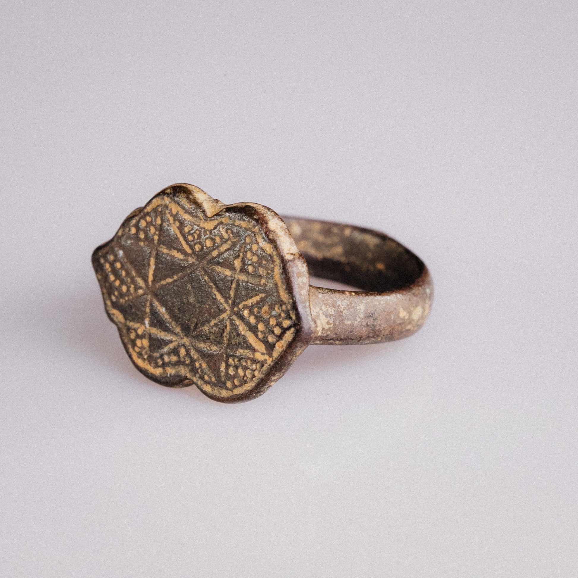 Medieval Bronze Signet Ring – “Adalric” (13th–15th century AD) – EU 56 / US 7.75