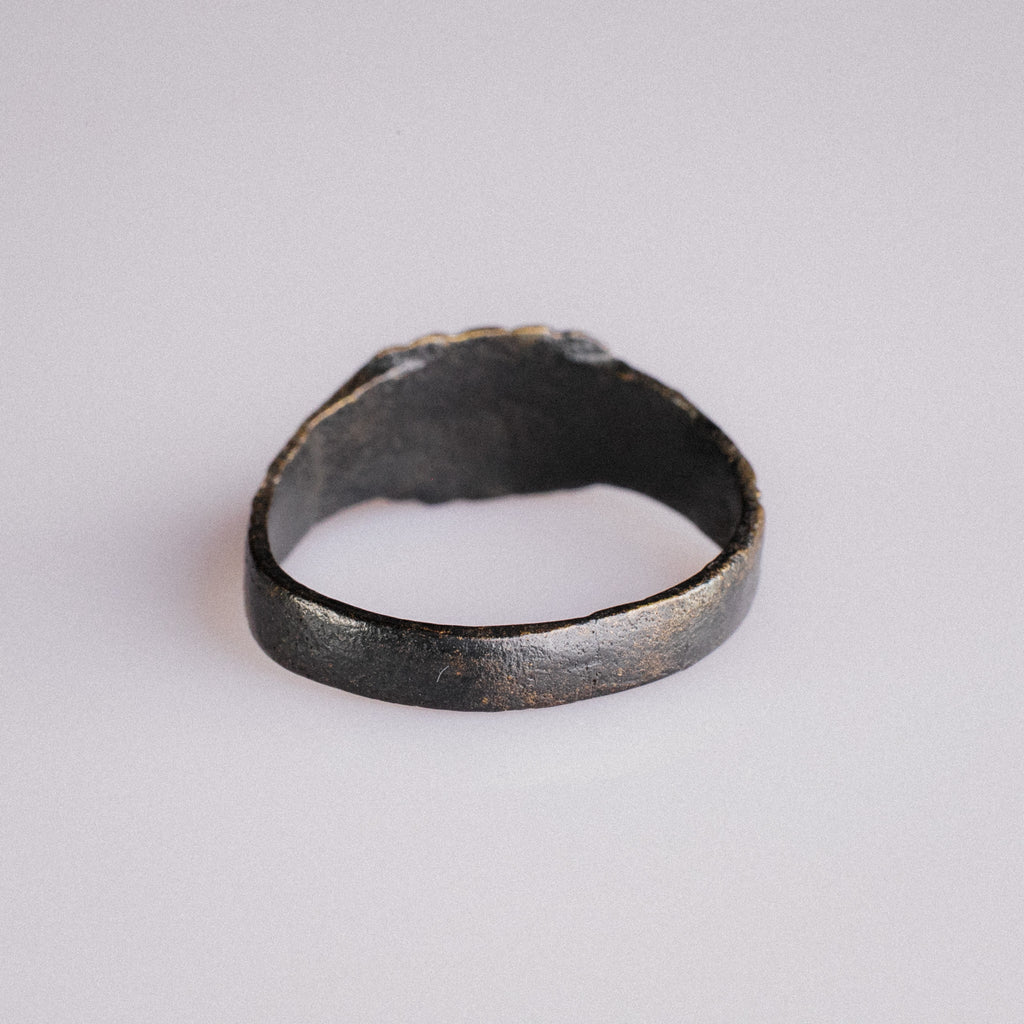 Post Medieval Devotional Ring with Enamelled Cross – “Peregrinus” (17th–18th century AD) – EU 61 / US 9.75