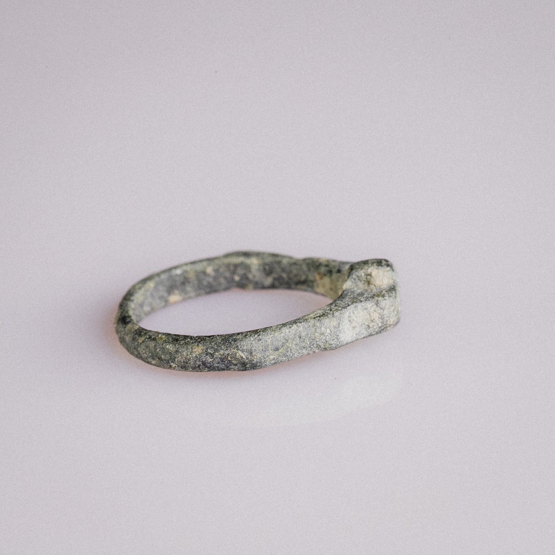 Medieval Bronze Ring with Raised Cross – “Fidelis” (12th–16th century AD) – EU 49 / US 5