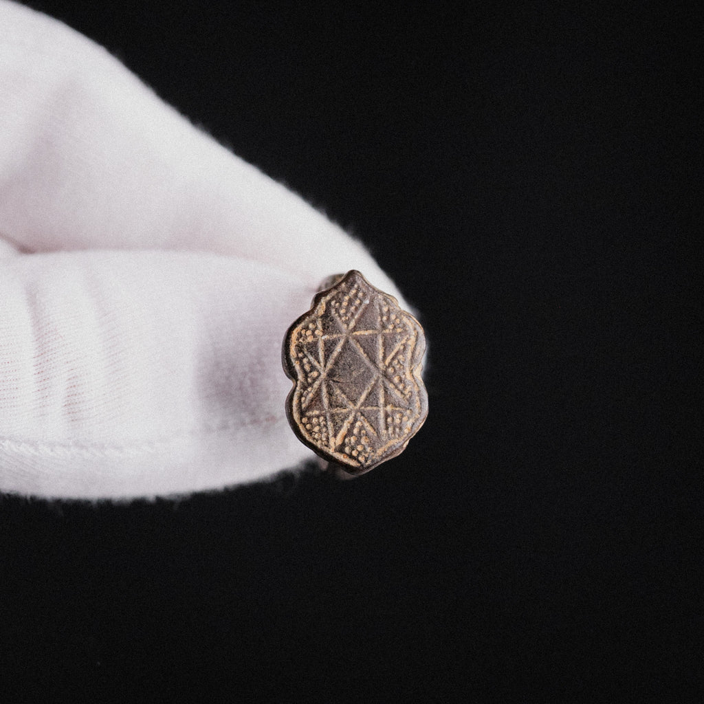 Medieval Bronze Signet Ring – “Adalric” (13th–15th century AD) – EU 56 / US 7.75