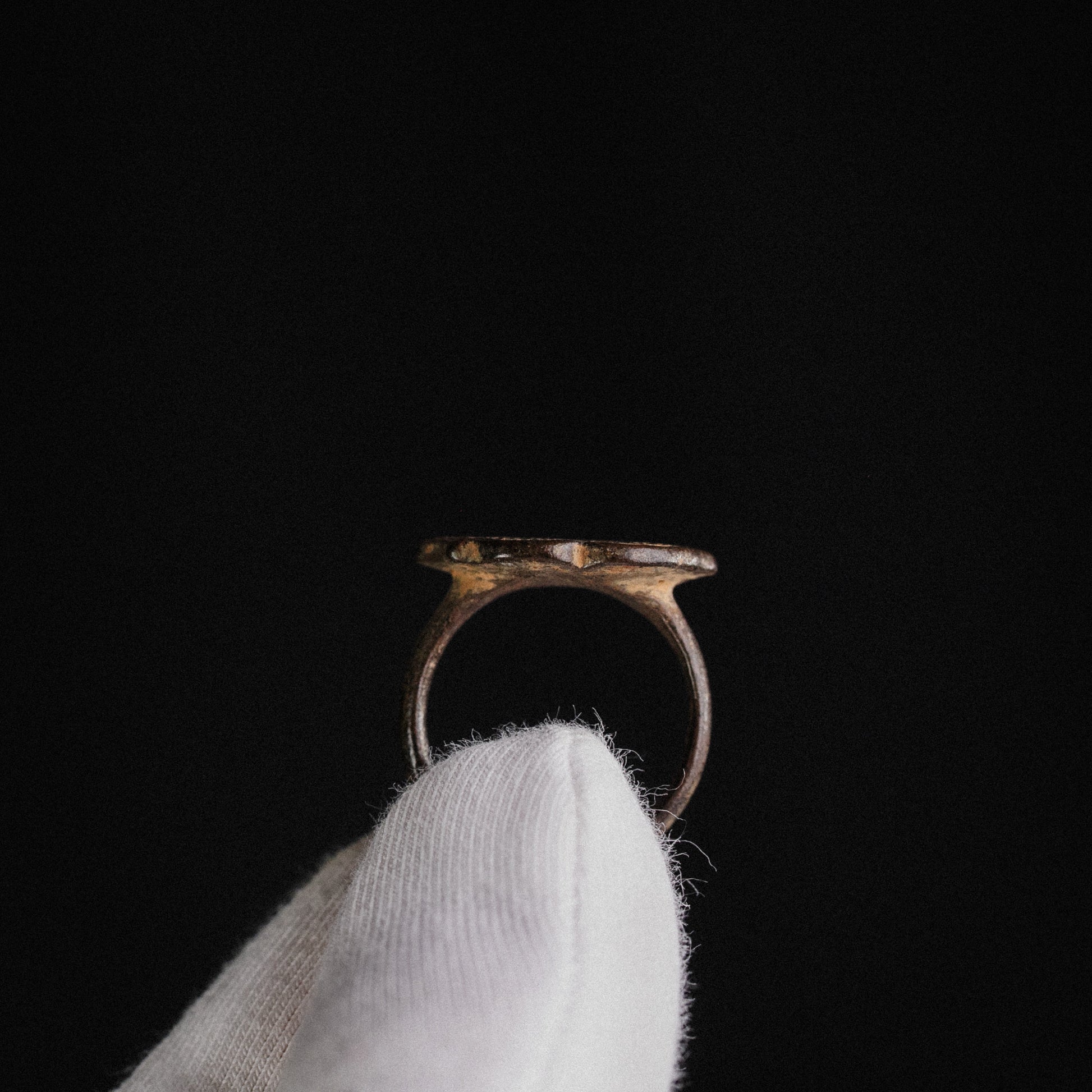 Medieval Bronze Signet Ring – “Adalric” (13th–15th century AD) – EU 56 / US 7.75