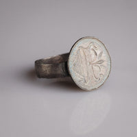 Medieval Silver Merchant Seal Ring with Heraldic Device – 'Mercator' (13th century AD) — view 2