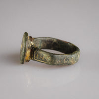 Early Byzantine Gilded Bronze Ring with Greek Inscription – 'Stephanos' (5th–7th c. AD) — view 5