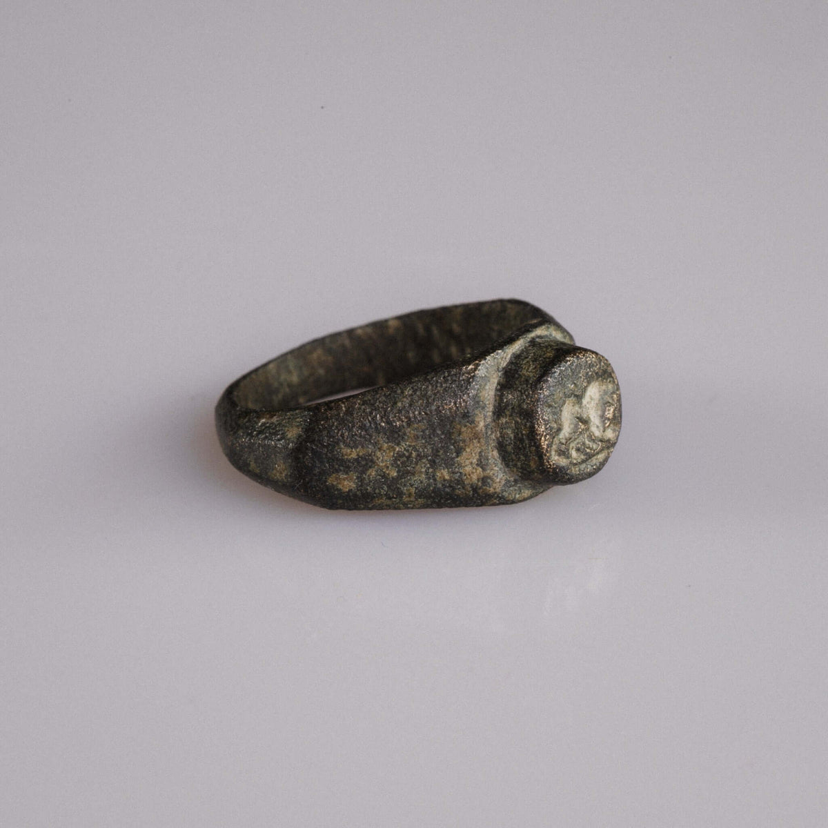 Roman Bronze Ring with Lion Motif – 'Fortis' (2nd–3rd century AD) — view 2