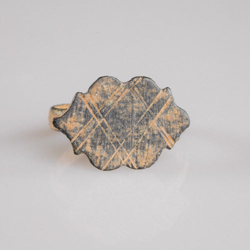 Medieval Bronze Ring 'Vladica' (11th-14th c. CE) EU 55/US 7.25