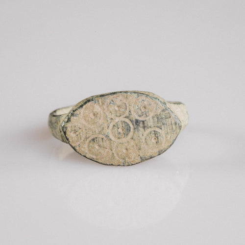 Roman Bronze Ring 'Numerius Secundus' (3rd-5th c. CE) EU 57/US 8