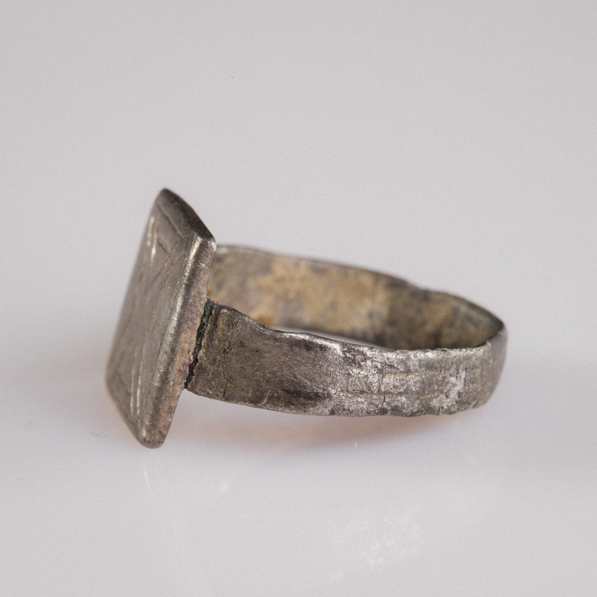 Byzantine Silver Ring 'Theofanis' (8th-12th c. CE) EU 57/US 8