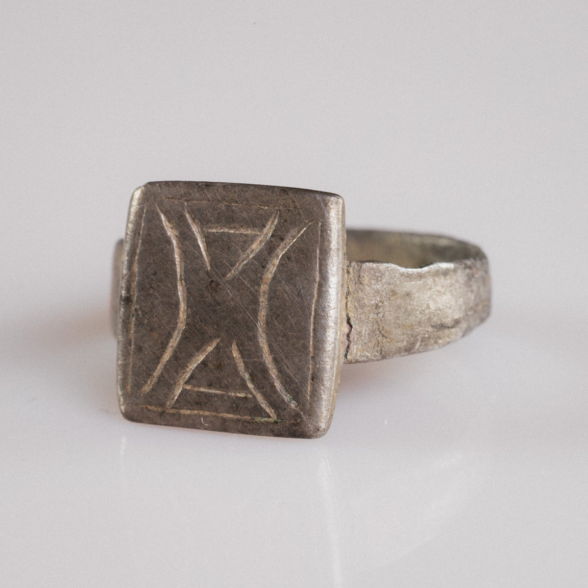 Byzantine Silver Ring 'Theofanis' (8th-12th c. CE) EU 57/US 8