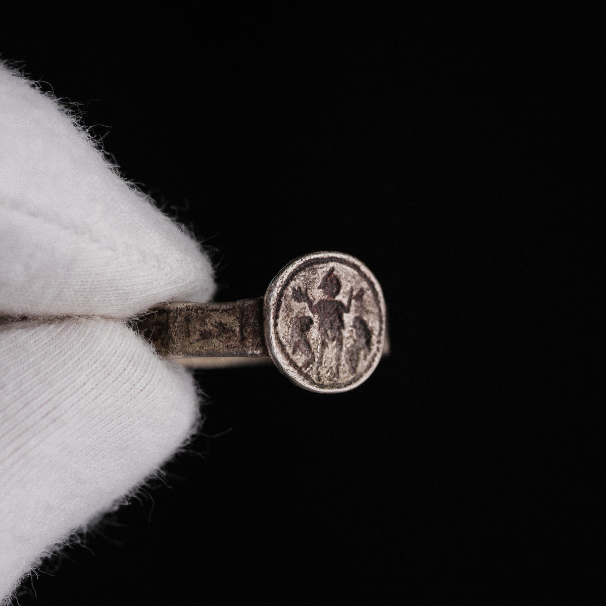 Byzantine Silver Ring 'Danielos' (5th-8th c. CE) EU 61/US 9.75