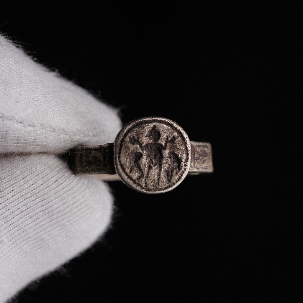 Byzantine Silver Ring 'Danielos' (5th-8th c. CE) EU 61/US 9.75
