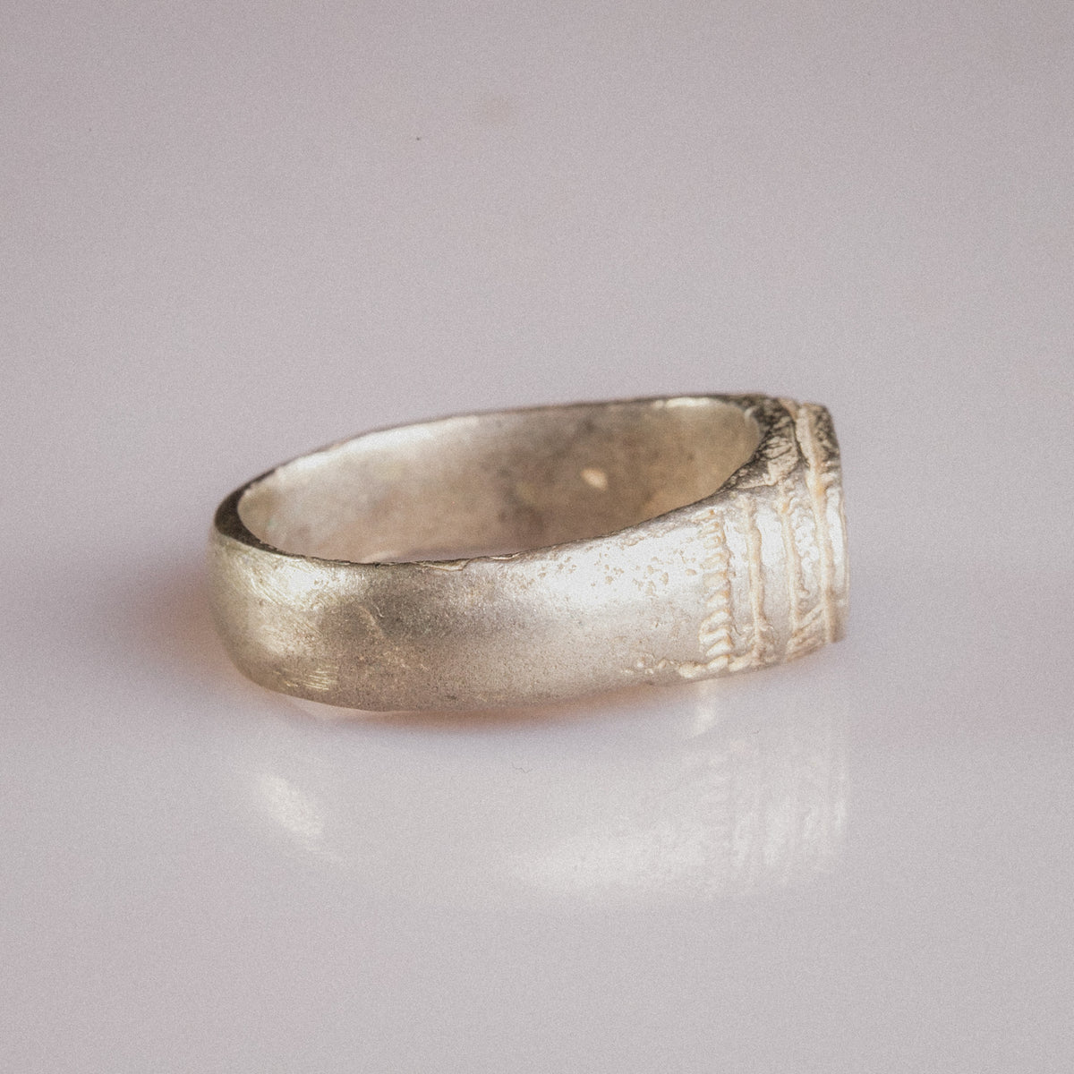 Medieval Silver Ring - 'Merrick' (14th–16th c. CE) EU 55.5 / US 7.5