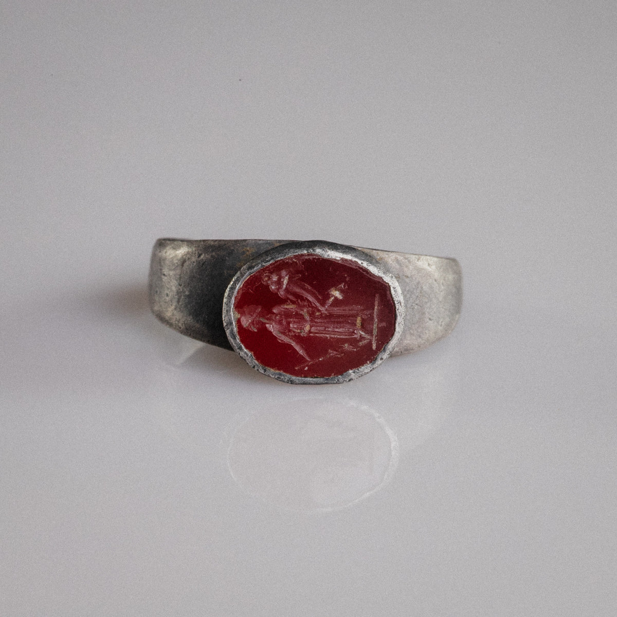 Roman Silver Ring - 'Sereia' (2nd–4th c. CE) EU 54 / US 7