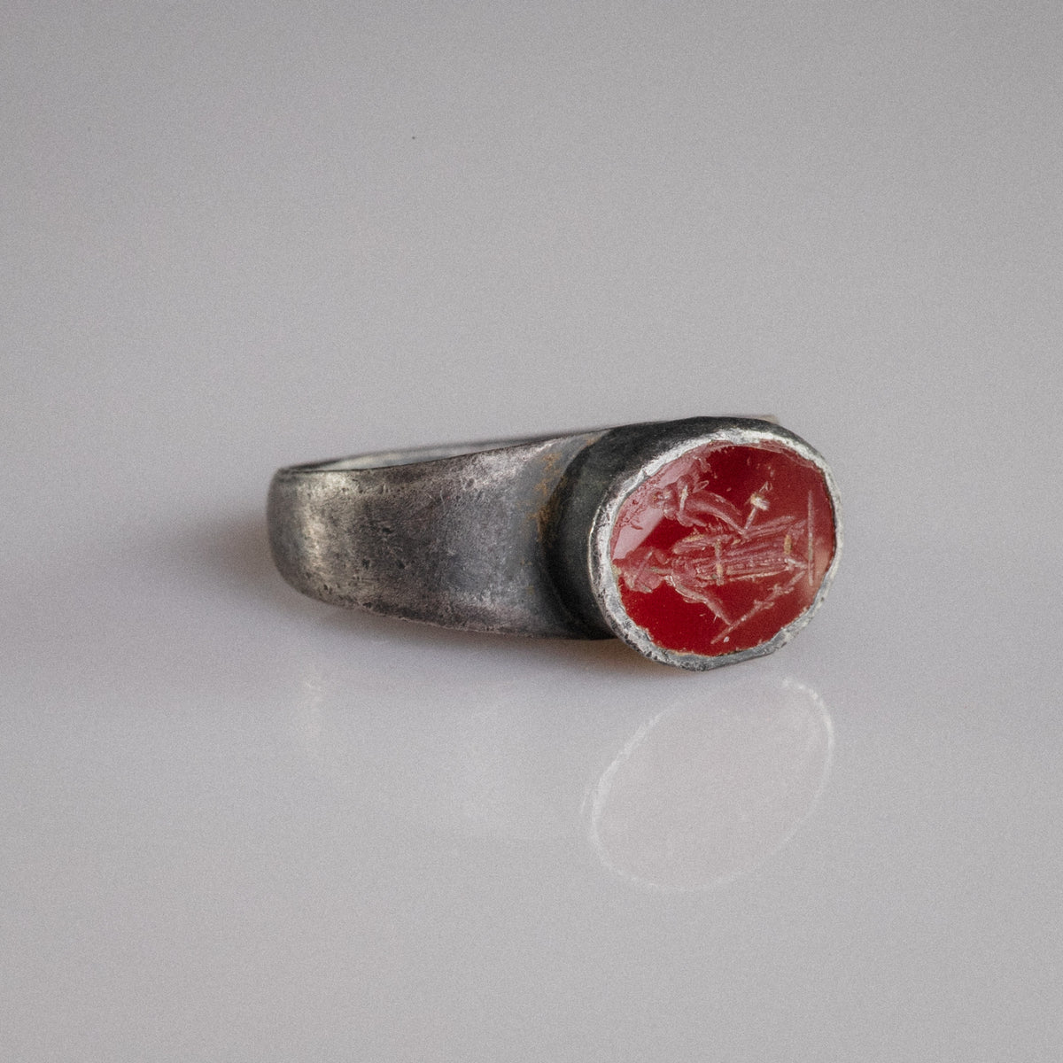Roman Silver Ring - 'Sereia' (2nd–4th c. CE) EU 54 / US 7