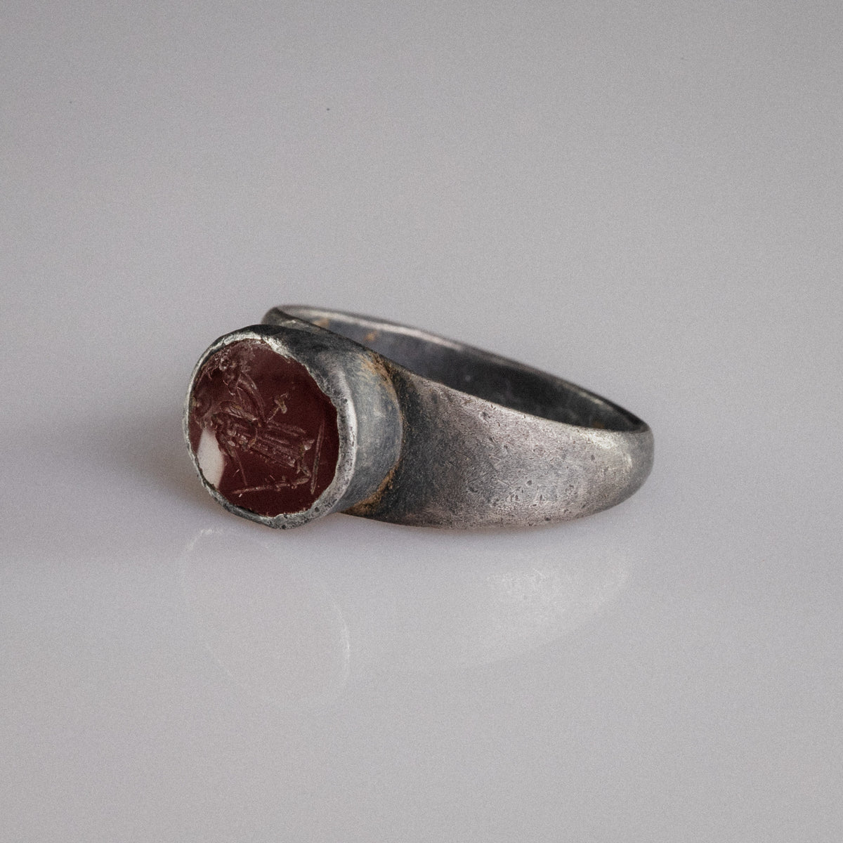 Roman Silver Ring - 'Sereia' (2nd–4th c. CE) EU 54 / US 7