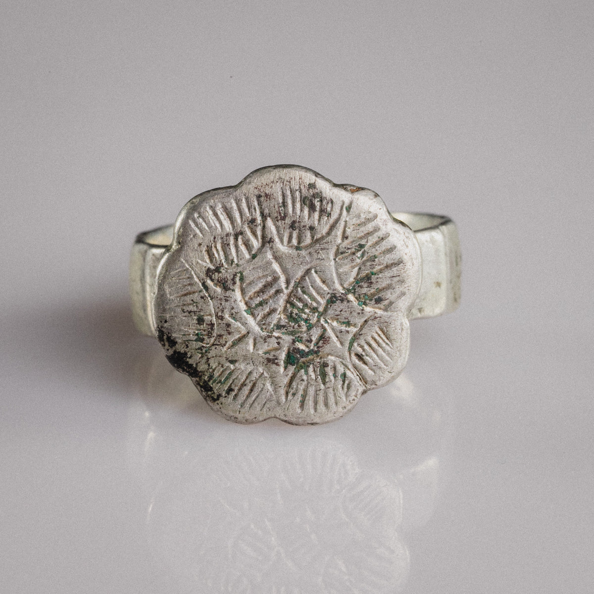 Medieval Silver Ring - 'Florian' (13th–15th c. CE) EU 57 / US 8