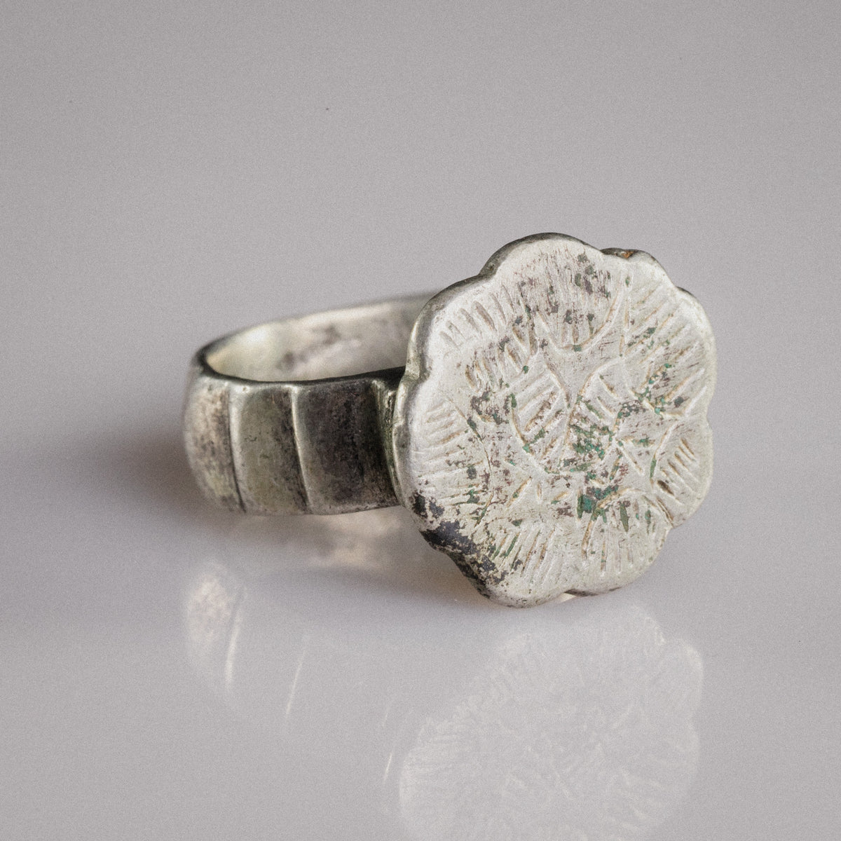 Medieval Silver Ring - 'Florian' (13th–15th c. CE) EU 57 / US 8