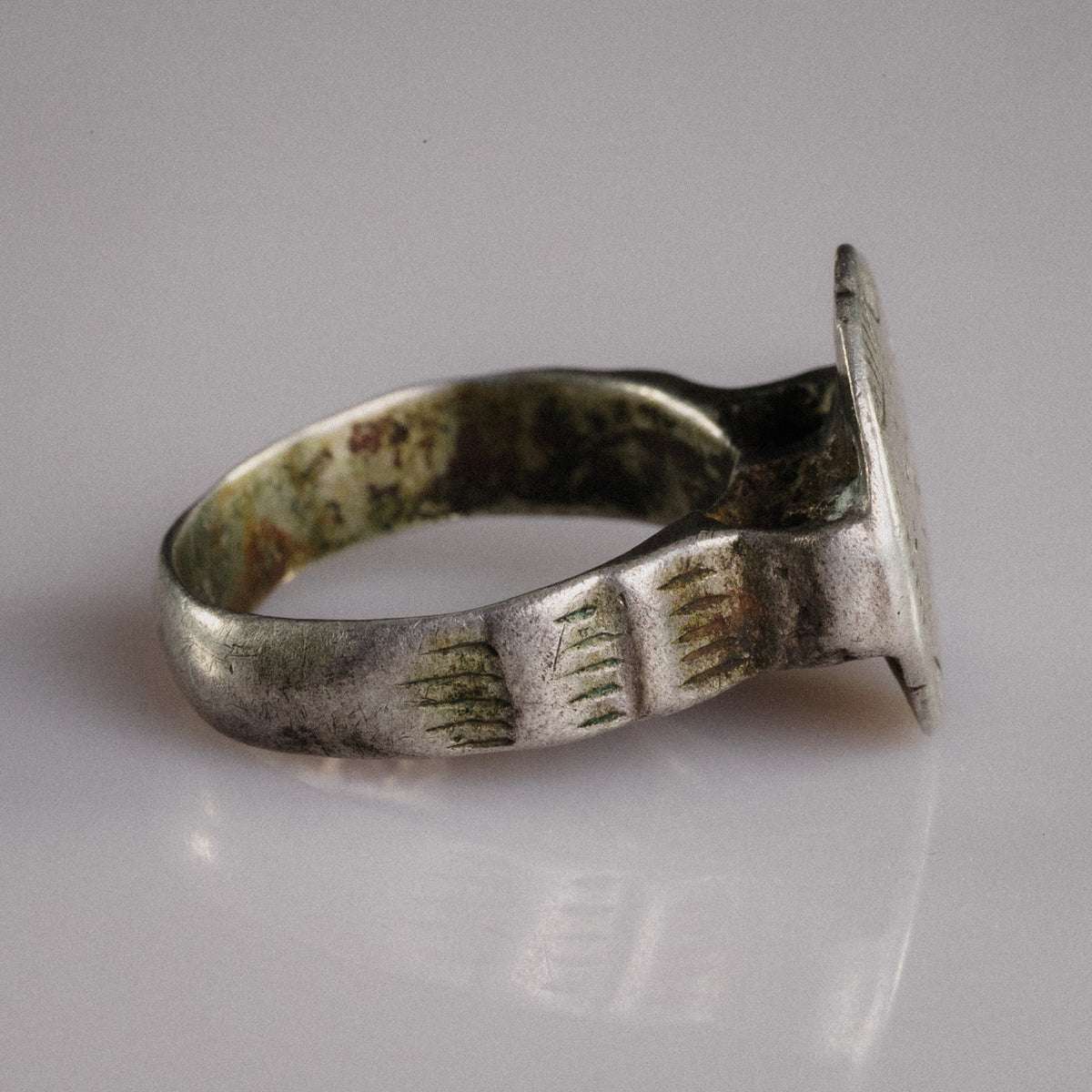 Medieval Silver Ring - 'Stavros' (11th–14th c. CE) EU 64 / US 10.75
