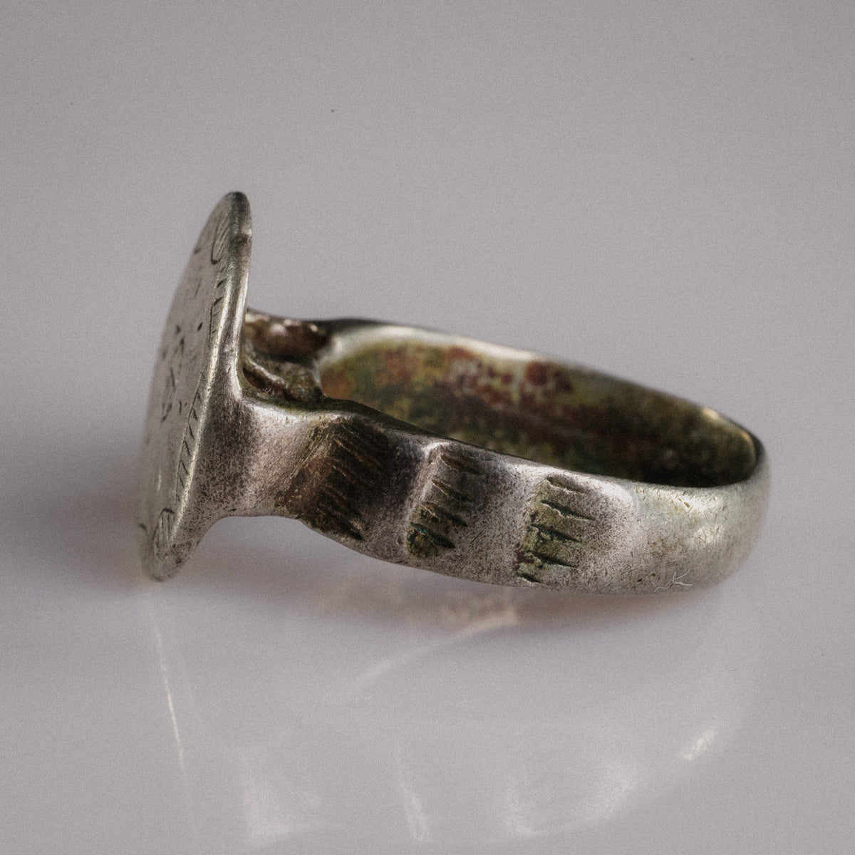 Medieval Silver Ring - 'Stavros' (11th–14th c. CE) EU 64 / US 10.75