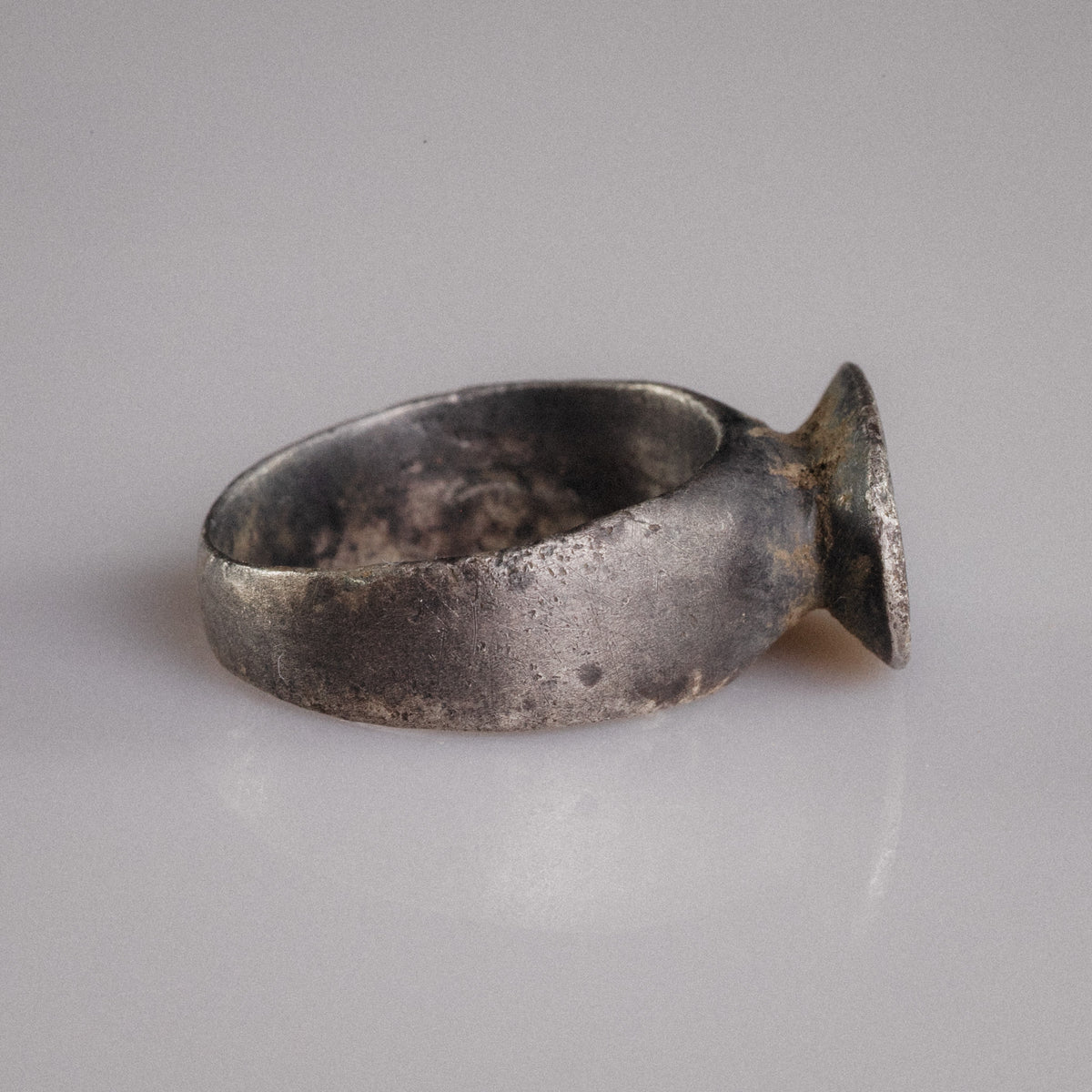 Byzantine Silver Ring - 'Anna' (6th–8th c. CE) EU 60 / US 9.25