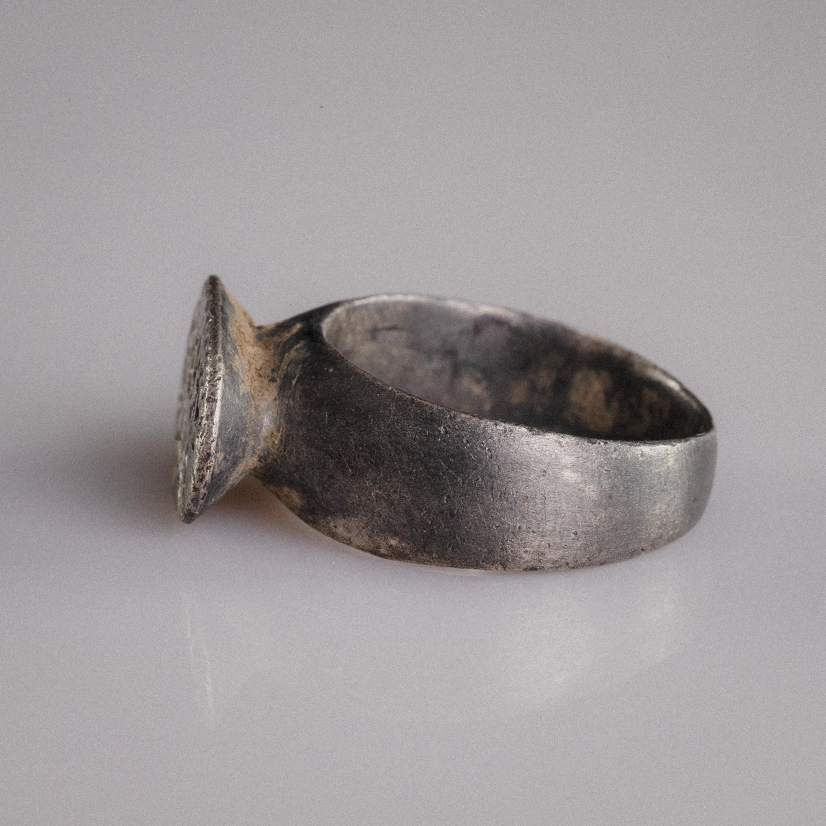 Byzantine Silver Ring - 'Anna' (6th–8th c. CE) EU 60 / US 9.25