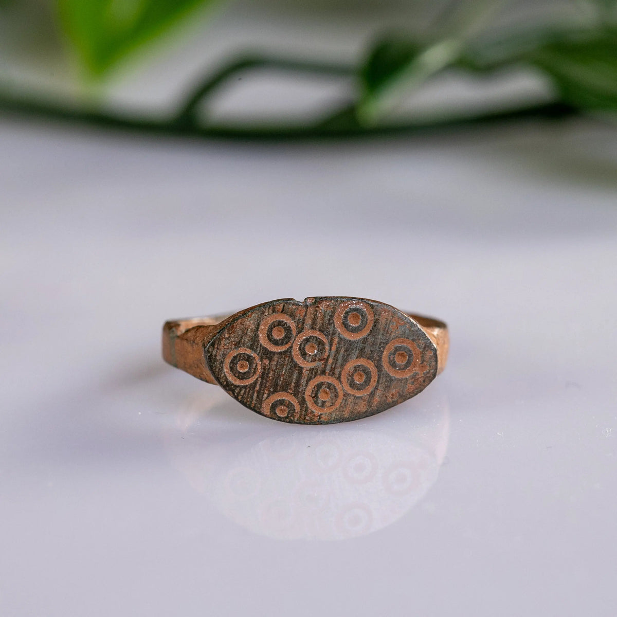 Late Roman Bronze Ring 'Fabia' (4th-7th c. AD) EU 55/US 7.5