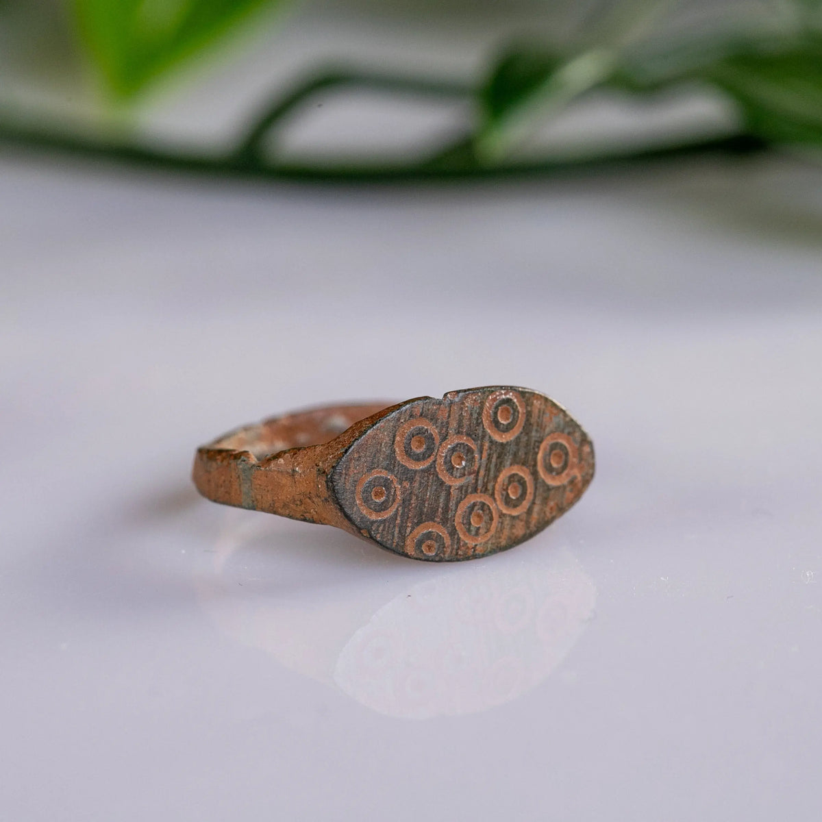 Late Roman Bronze Ring 'Fabia' (4th-7th c. AD) EU 55/US 7.5