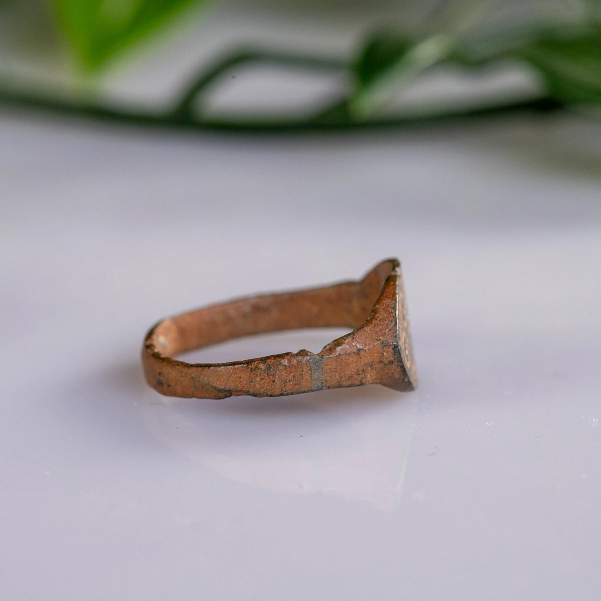 Late Roman Bronze Ring 'Fabia' (4th-7th c. AD) EU 55/US 7.5