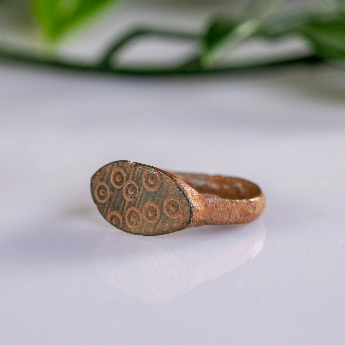 Late Roman Bronze Ring 'Fabia' (4th-7th c. AD) EU 55/US 7.5