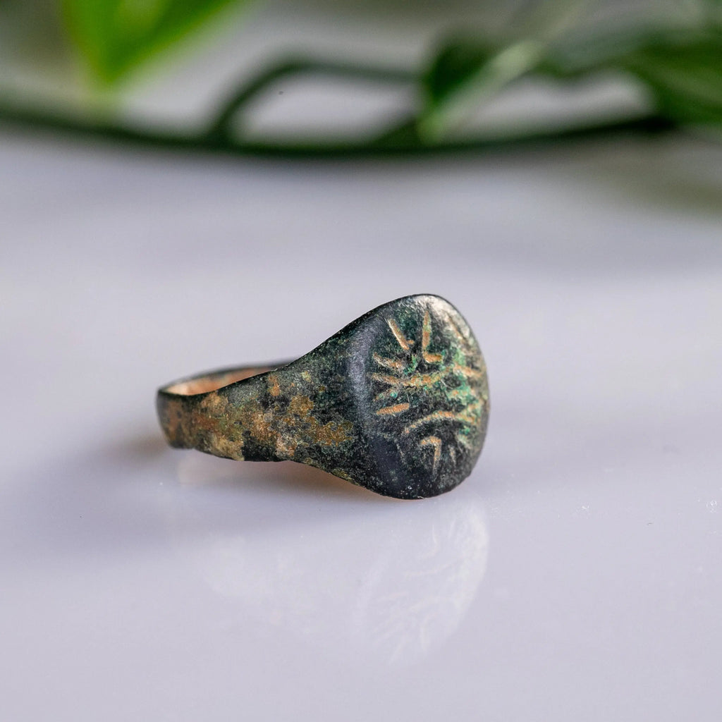 “Florinus” – Medieval Bronze Signet Ring (13th–15th Century AD) – EU 50 / US 5.25 Aurora Antiqua