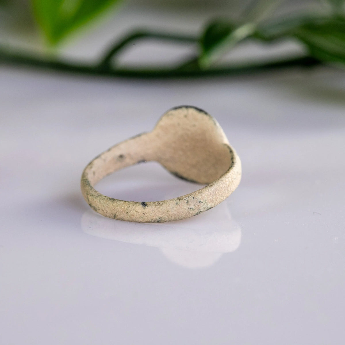 Medieval Bronze Signet Ring 'Osmundus' (13th-15th c. AD) EU 53/US 6.5