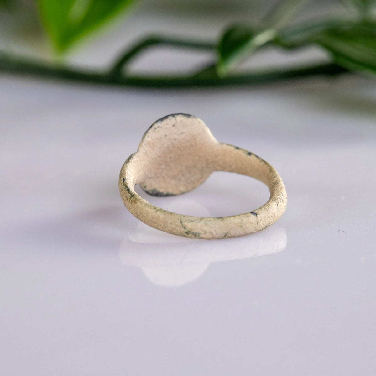 Medieval Bronze Signet Ring 'Osmundus' (13th-15th c. AD) EU 53/US 6.5