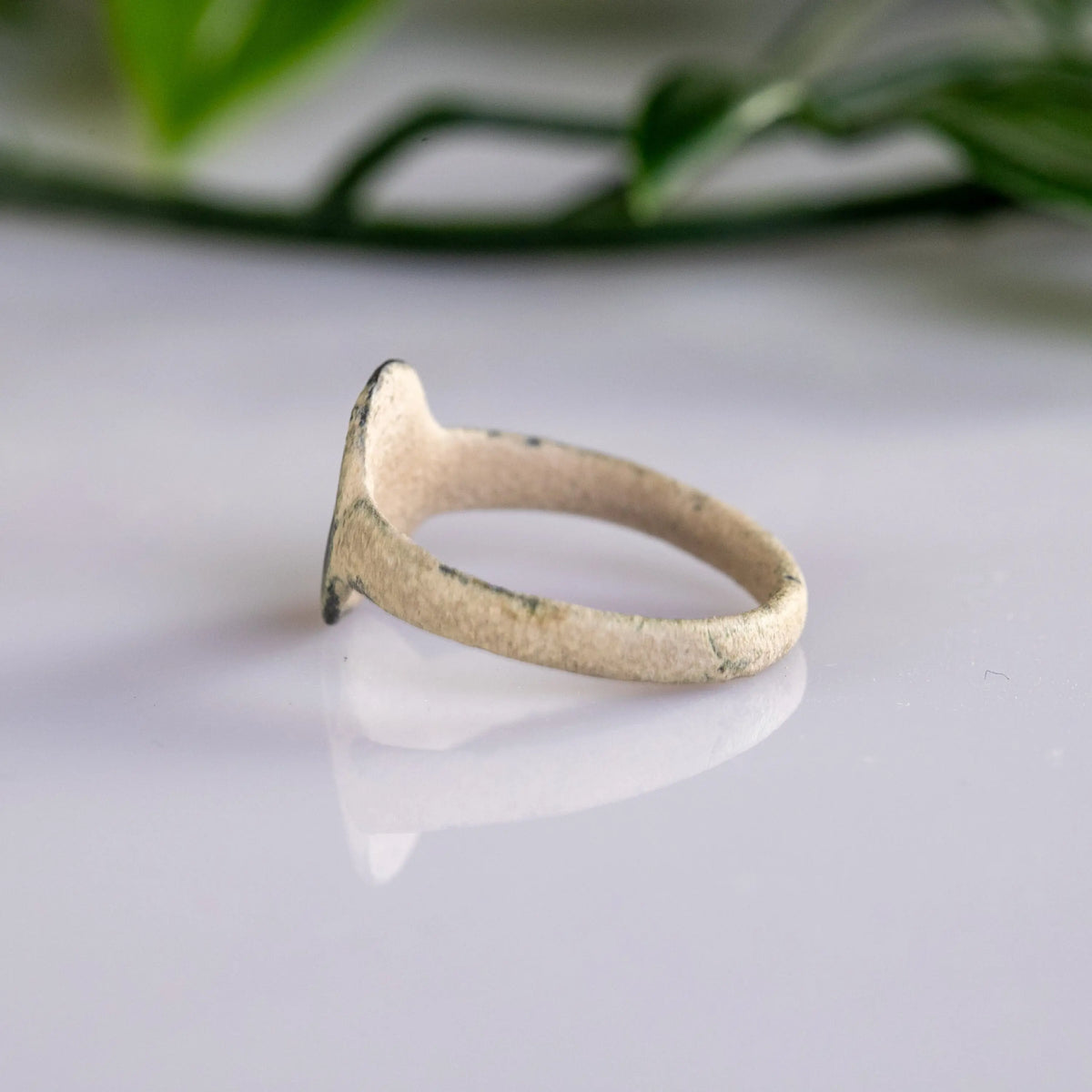 Medieval Bronze Signet Ring 'Osmundus' (13th-15th c. AD) EU 53/US 6.5
