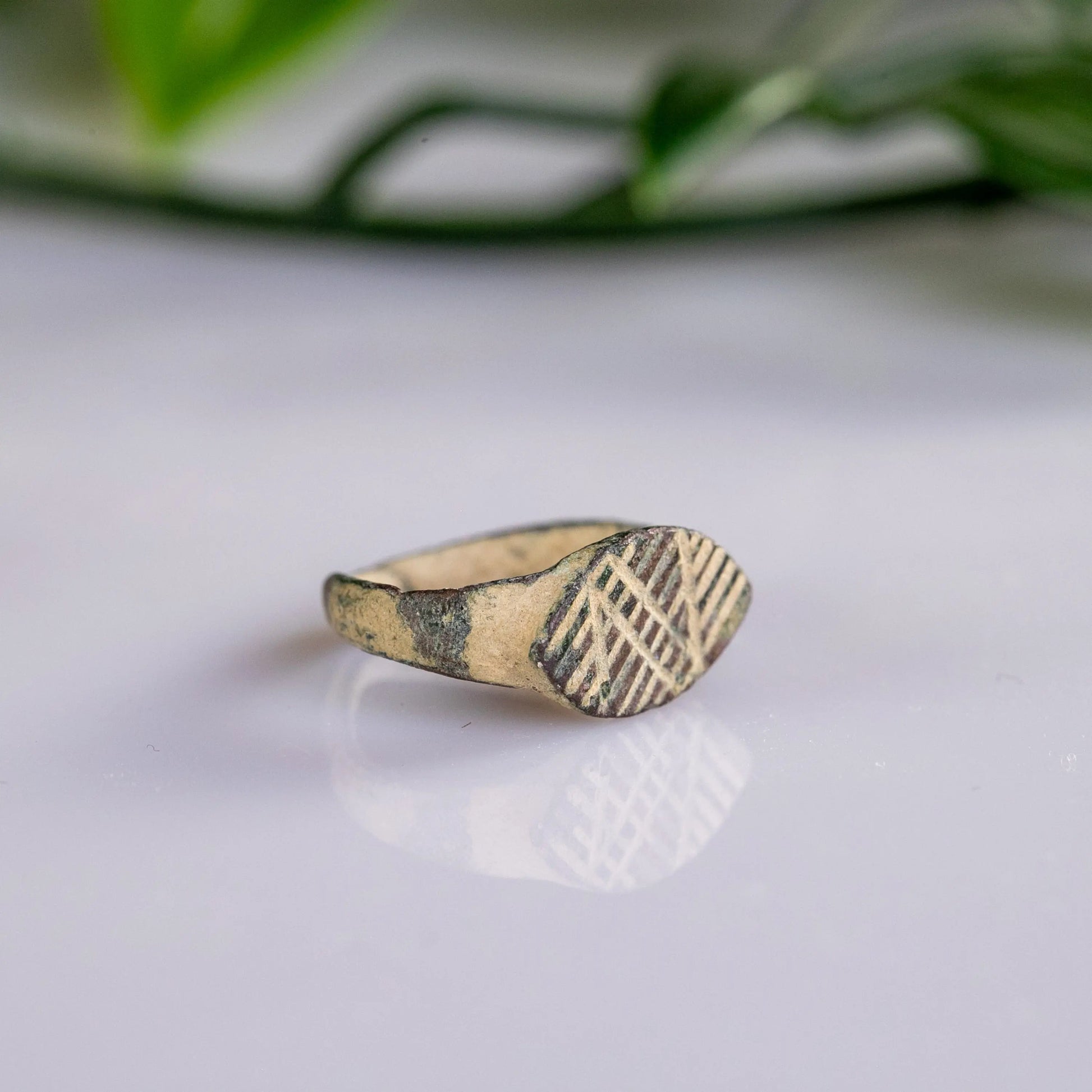 “Sigismundus” – Medieval Bronze Signet Ring (12th–15th Century AD) – EU 44 / US 3 Aurora Antiqua
