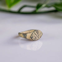 “Sigismundus” – Medieval Bronze Signet Ring (12th–15th Century AD) – EU 44 / US 3 Aurora Antiqua