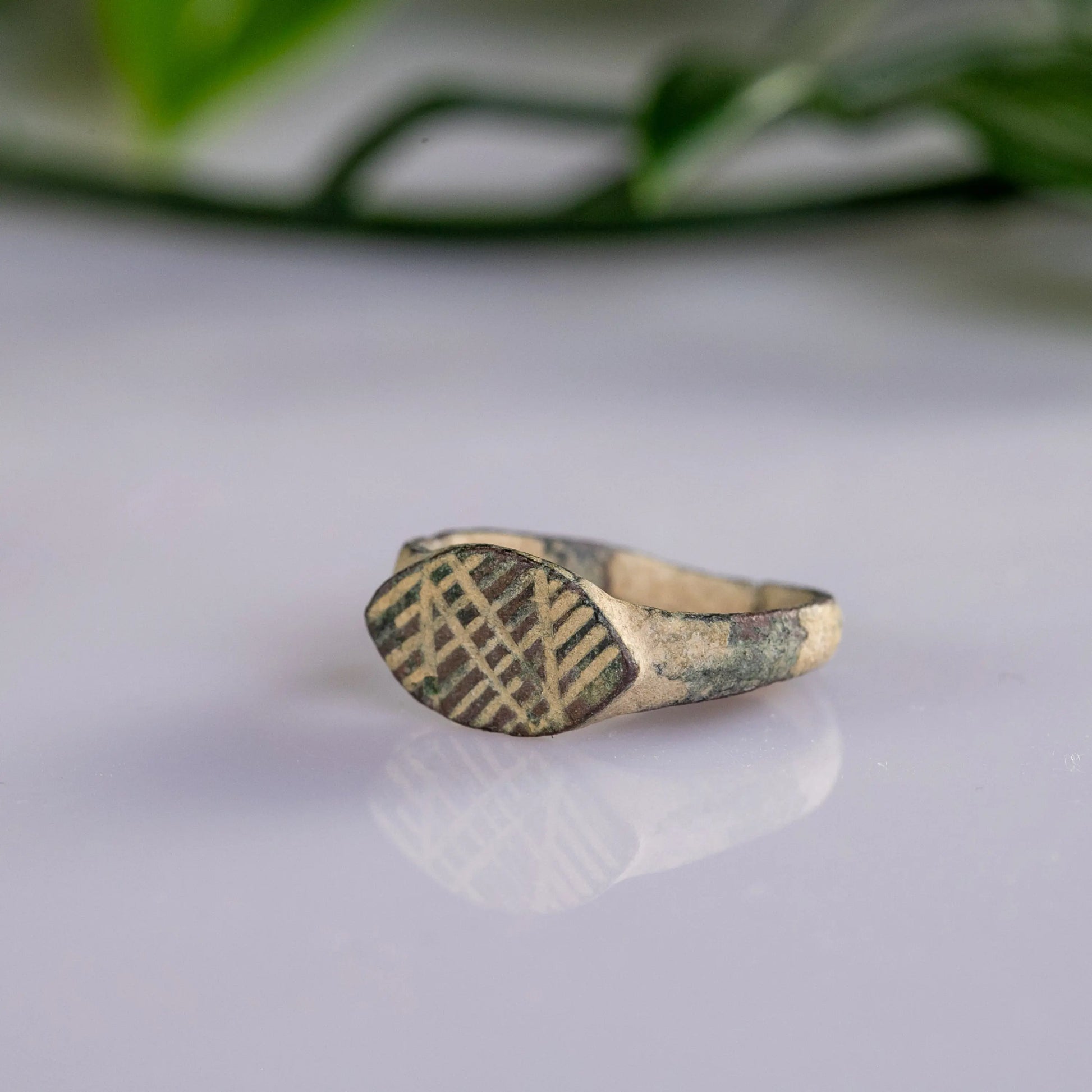 “Sigismundus” – Medieval Bronze Signet Ring (12th–15th Century AD) – EU 44 / US 3 Aurora Antiqua