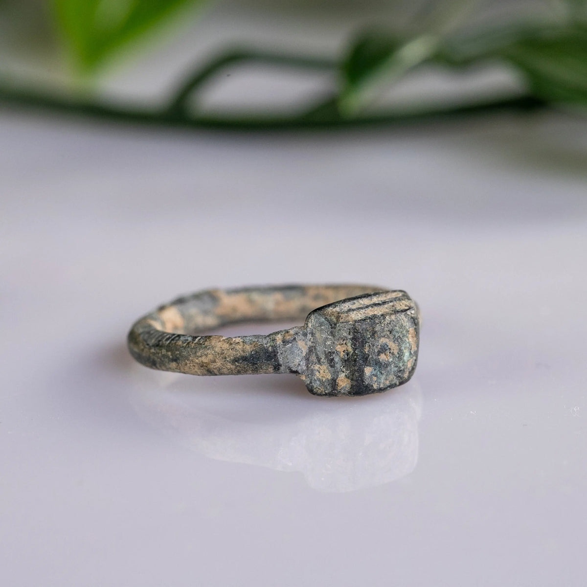 Medieval Bronze Ring 'Gerardus' (12th-17th c. AD) EU 54/US 7