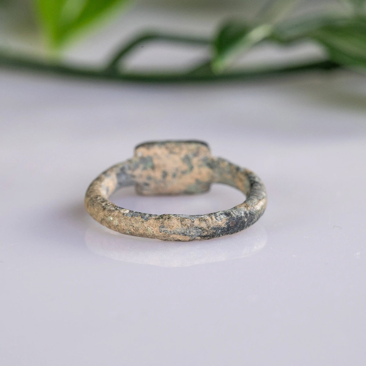 Medieval Bronze Ring 'Gerardus' (12th-17th c. AD) EU 54/US 7
