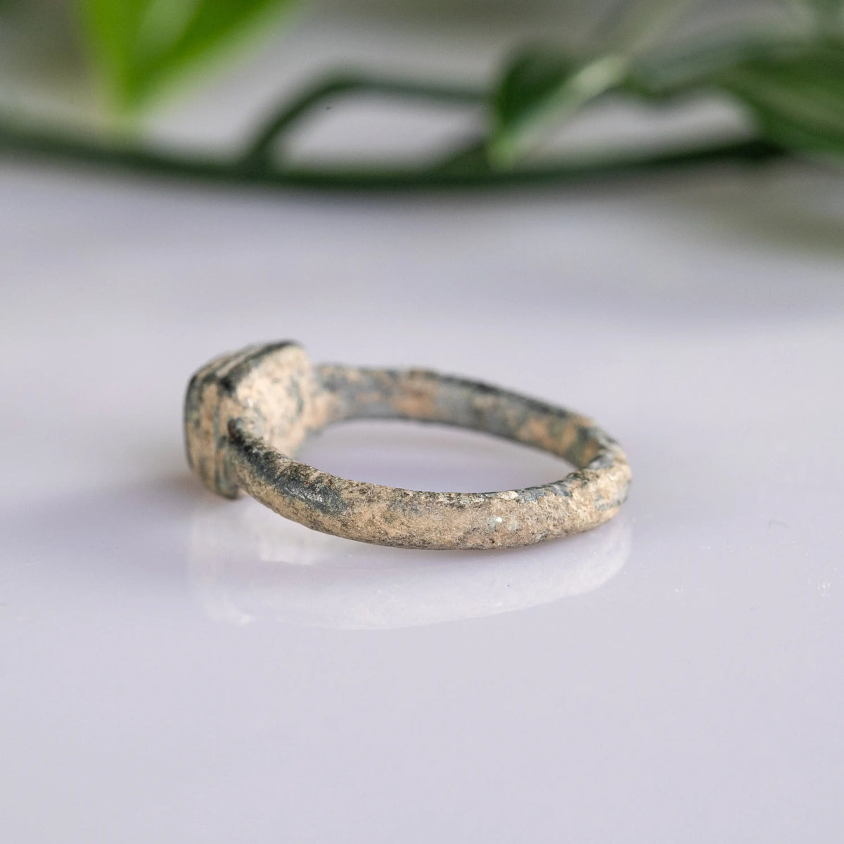 Medieval Bronze Ring 'Gerardus' (12th-17th c. AD) EU 54/US 7