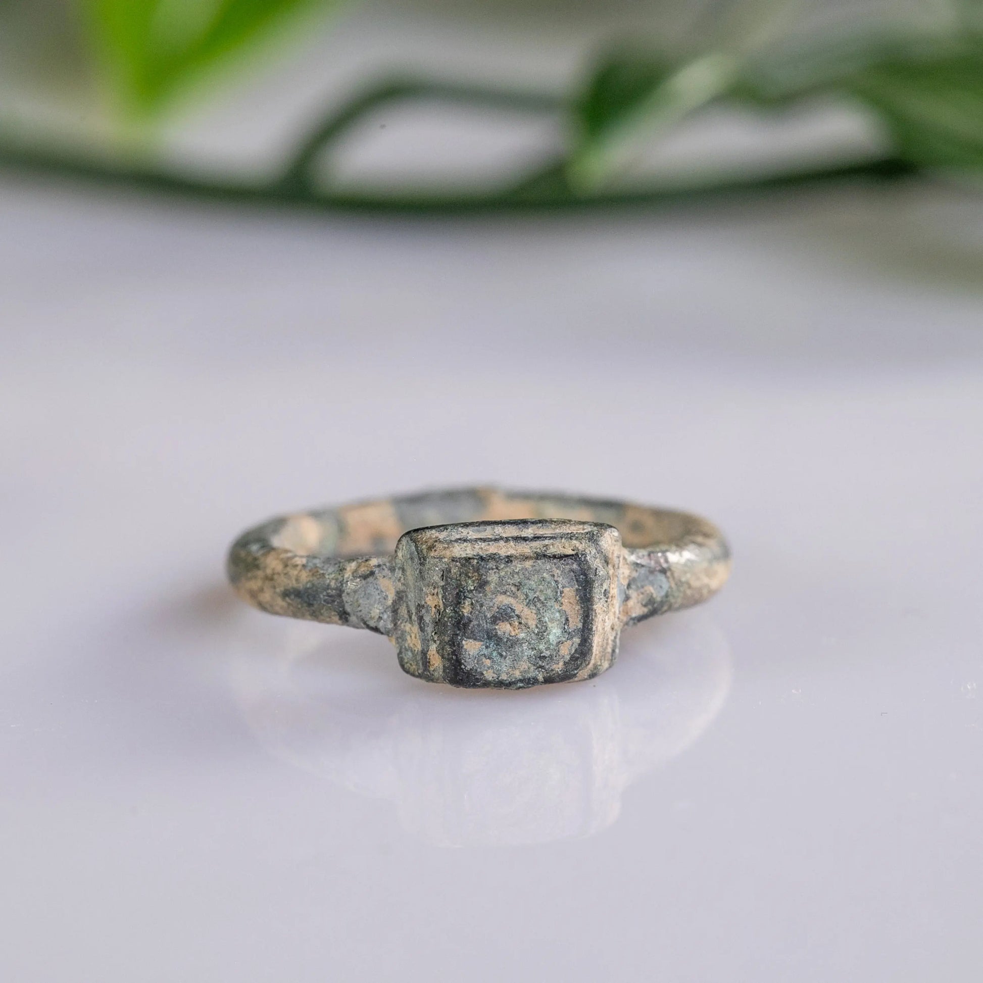 “Gerardus” – Medieval Bronze Ring (12th–17th Century AD) – EU 54 / US 7 Aurora Antiqua